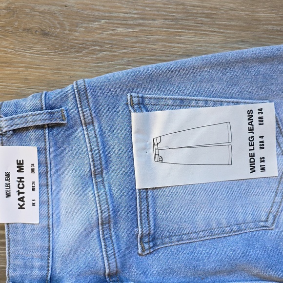 KATCH ME Light Blue Flare Women's Jeans - Picture 12 of 15